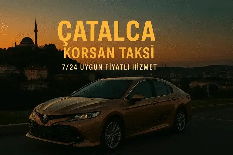 Çatalca'da hizmet veren korsan taksi sivil araç görseli